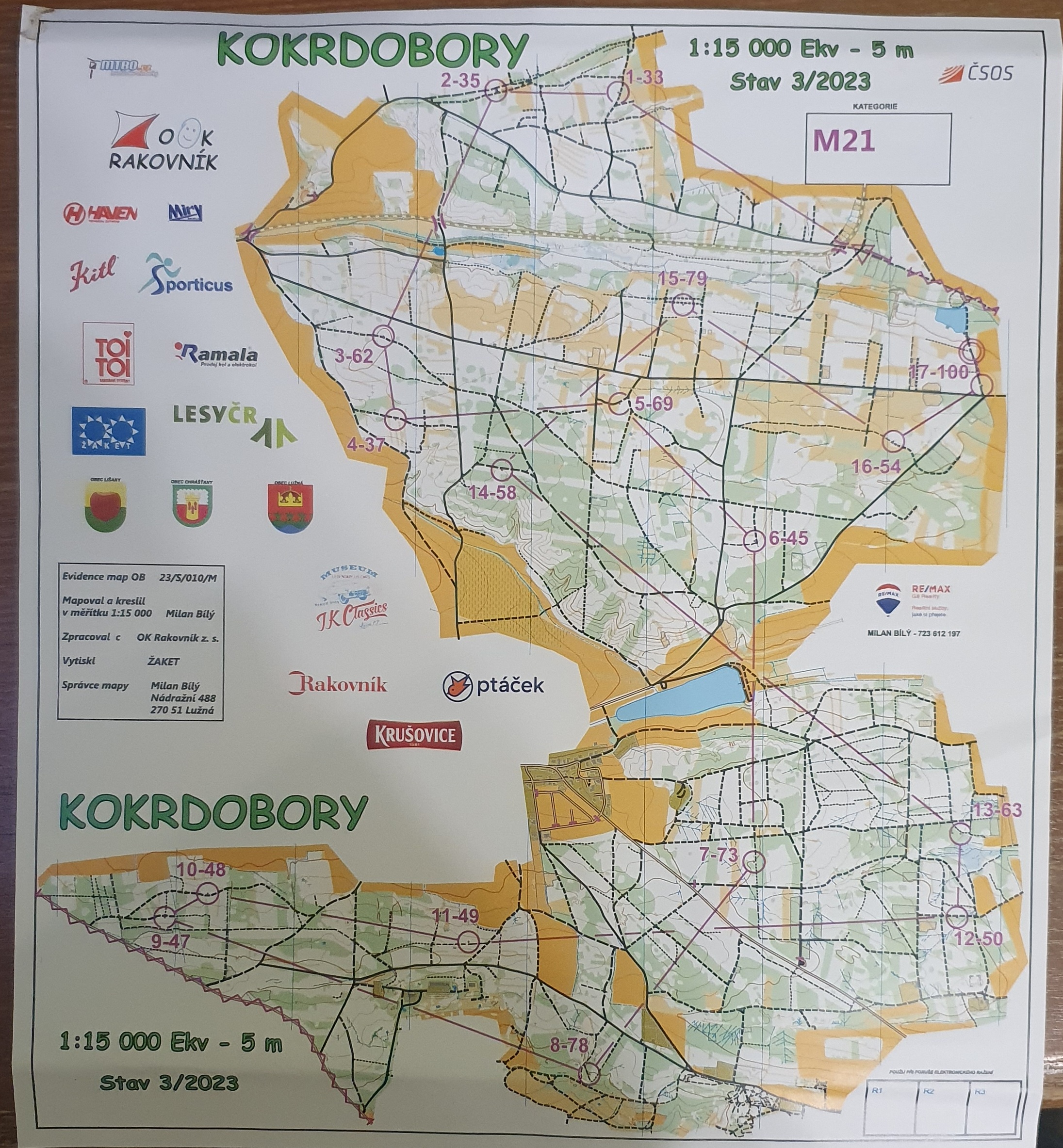 Český pohár MTBO - 15-16.4.2023 - Lužná u Rakovníka