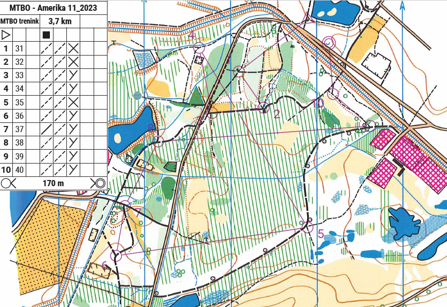 MTBO - neděle 12.11. Labutí jezírko - trénink